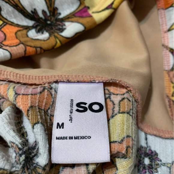 Boho Floral Halter Tank Top NWT size M - Picture 2 of 5